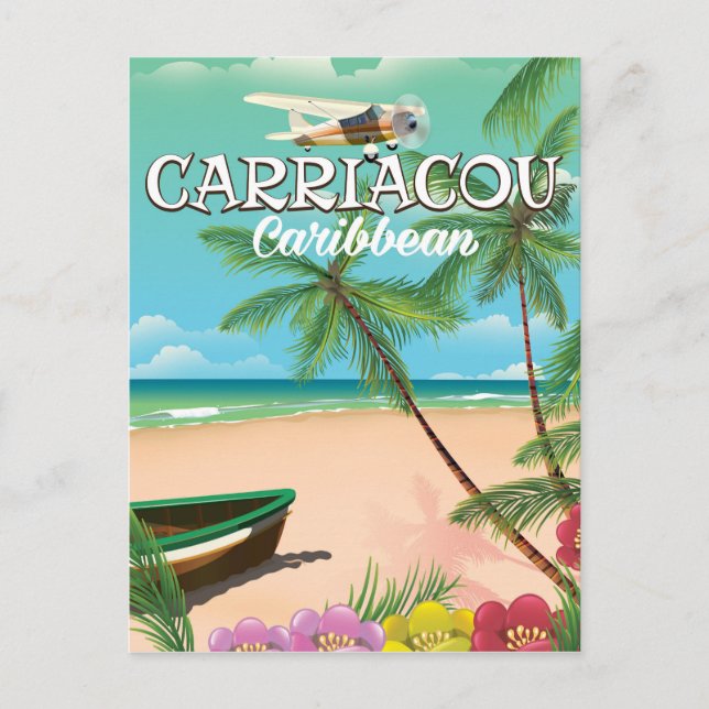 Postal Póster de viaje a Carriacou (Anverso)