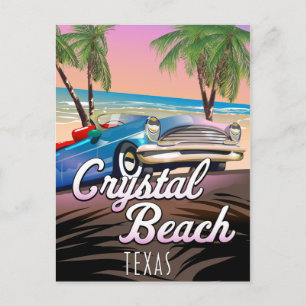 Postal Póster de viaje a Crystal Beach Texas