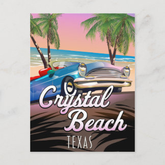 Postal Póster de viaje a Crystal Beach Texas