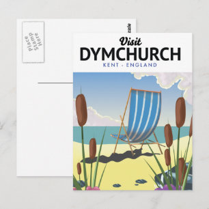 Postal Póster de viaje a Dymchurch Kent junto al mar