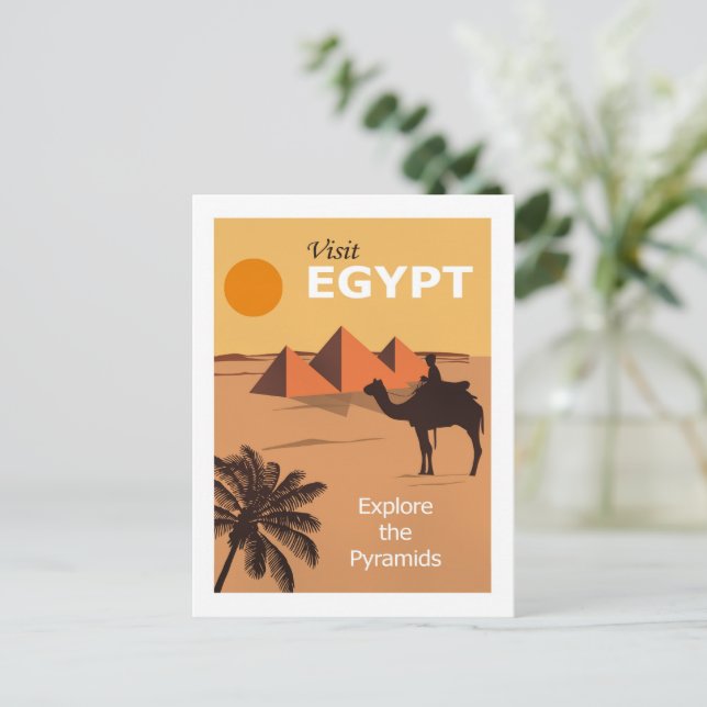Postal Póster de viaje a Egipto (Anverso de pie)