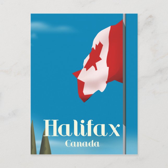 Postal Póster de viaje a Halifax Canadá (Anverso)
