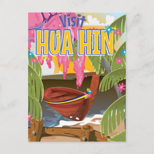 Postal Póster de viaje a Hua Hin Tailandia