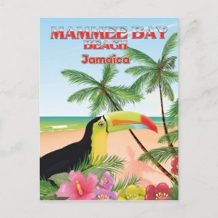 Postal Póster de viaje a Mammee Bay Beach Jamaica