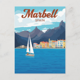 Postal Póster de viaje a Marbella España