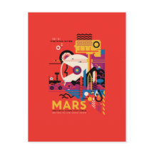 Póster de viaje a Marte, Turista, Planeta, Astrono