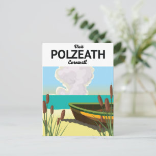Postal Póster de viaje a Polzeath, Cornualles junto al ma