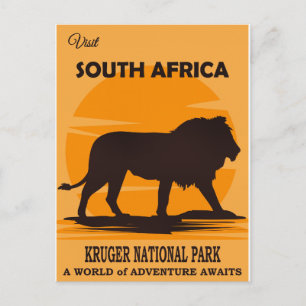 Postal Póster de viaje a Sudáfrica