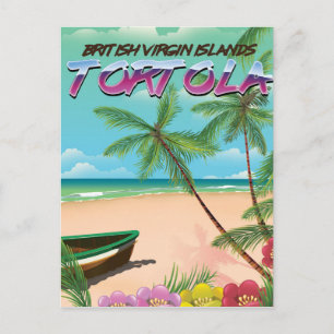 Postal Póster de viaje a Tortola Islas Vírgenes Británica