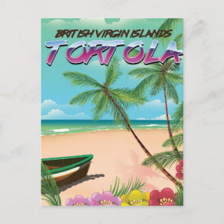 Postal Póster de viaje a Tortola Islas Vírgenes Británica