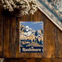 Postal Póster de viaje al Mt. Rushmore