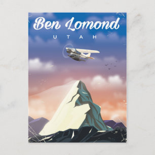 Postal Póster de viaje Ben Lomond,Utah