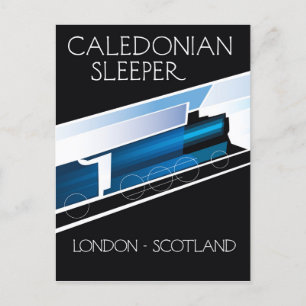 Postal Póster de viaje Caledonian Sleeper Londres Escocia