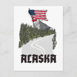 Postal Póster de viaje de Alaska