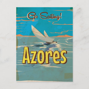 Postal Poster de viaje de Azores