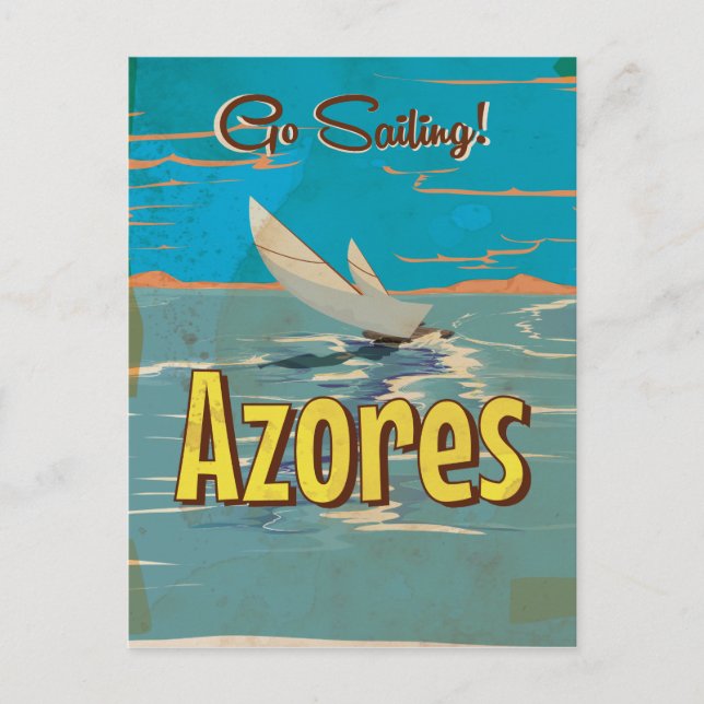 Postal Poster de viaje de Azores (Anverso)