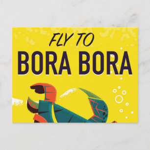Postal Poster de viaje de Bora Bora