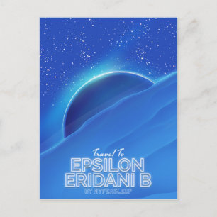 Postal Póster de viaje de ciencia ficción Epsilon Eridani