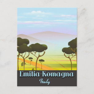 Postal Póster de viaje de Emilia-Romaña Italia