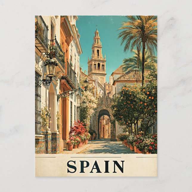 Postal Póster de viaje de España (Anverso)
