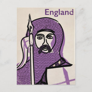 Postal Póster de viaje de estilo vintage de Inglaterra y 