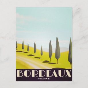 Postal Póster de viaje de estilo vintage francés de Burde