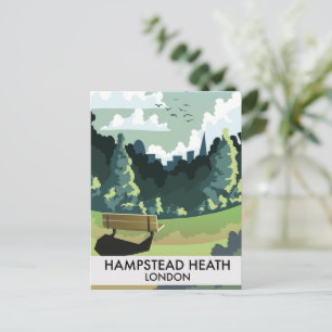 Postal Póster de viaje de Hampstead Heath Londres.