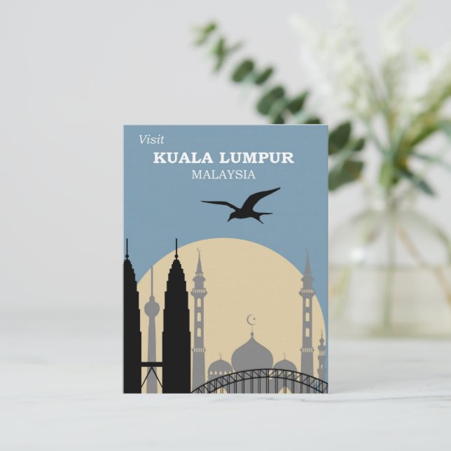 Postal Poster de viaje de Kuala Lumpur (Anverso de pie)