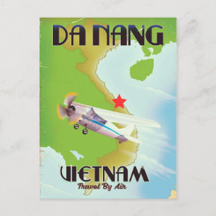 Postal Poster de viaje de la cosecha de Da Nang Vietnam