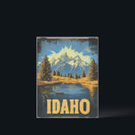 Postal Poster de viaje de la época de Idaho<br><div class="desc">Ilustracion de poster de viajes vintage de Idaho,  Estados Unidos de América.</div>