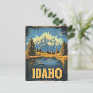 Postal Poster de viaje de la época de Idaho