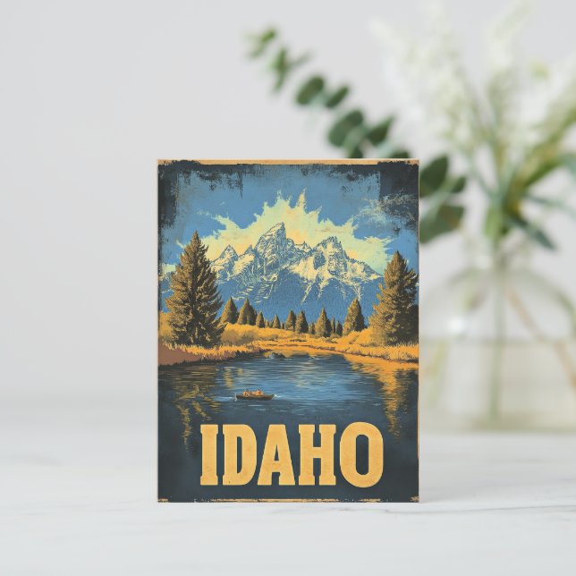 Postal Poster de viaje de la época de Idaho (Anverso de pie)