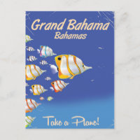 Póster de viaje de peces tropicales vintage de Gra