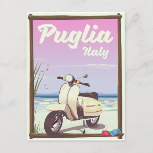 Postal Póster de viaje de Puglia Italia.