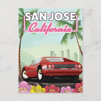 Postal Póster de viaje de San Jose, California