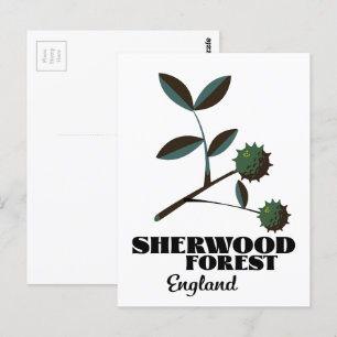 Postal Póster de viaje de Sherwood Forest Inglaterra