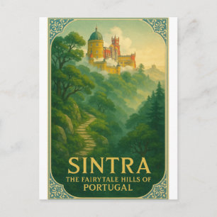 Postal Póster de viaje de Sintra, Portugal