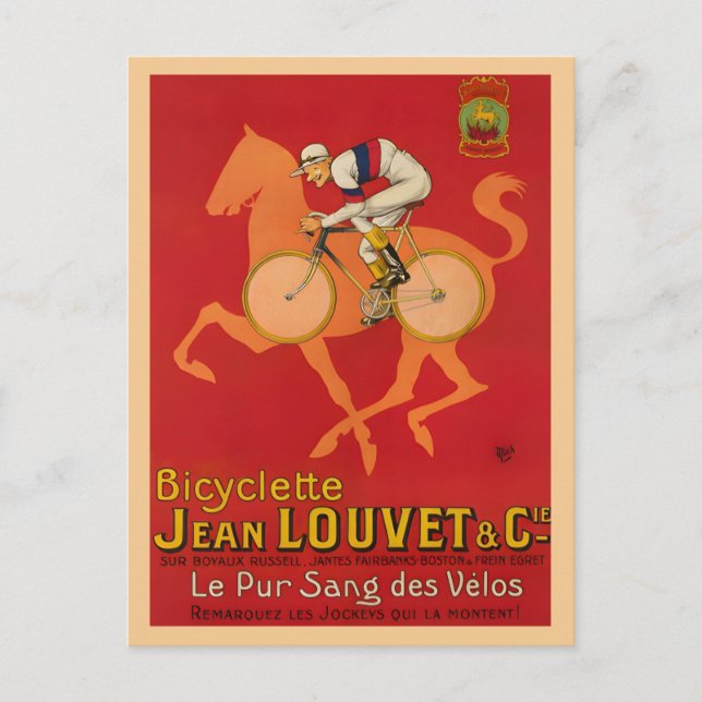 Postal Póster de viaje en bicyclette (Anverso)