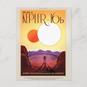 Postal Póster de viaje futuro de la NASA - Relájese en Ke