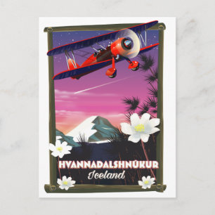 Postal Póster de viaje Hvannadalshnkur Islandia.
