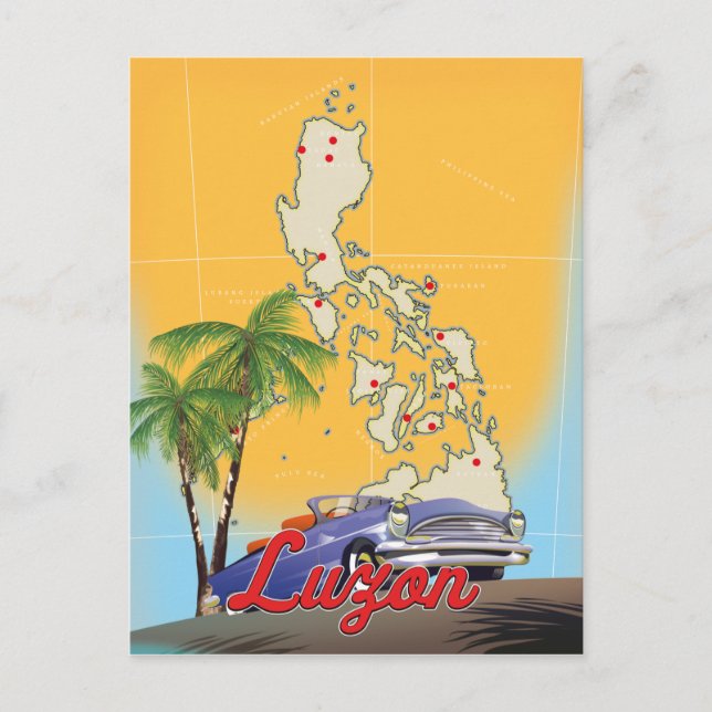Postal Póster de viaje Luzon Filipinas (Anverso)