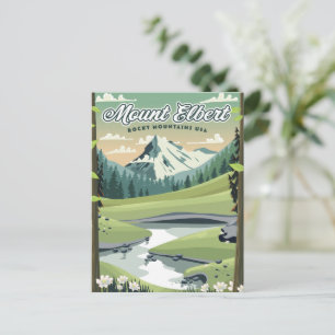 Postal Póster de viaje Montañas Rocosas Monte Elbert