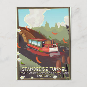 Postal Póster de viaje por el canal del túnel de Standedg