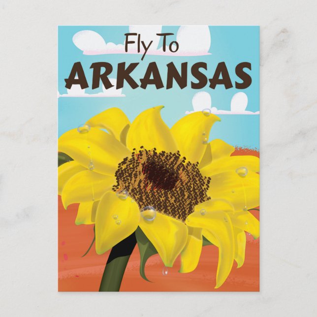 Postal Póster de viaje vintage de Arkansas (Anverso)