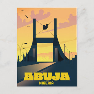 Postal Póster de viaje vintage de la puerta de la ciudad 