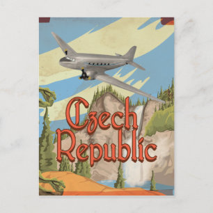 Postal Póster de viaje vintage de la República Checa