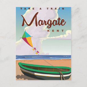 Postal Póster de viaje vintage de Margate Kent