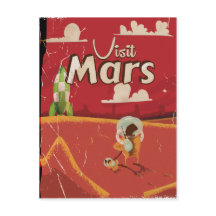 Póster de viaje vintage de Marte