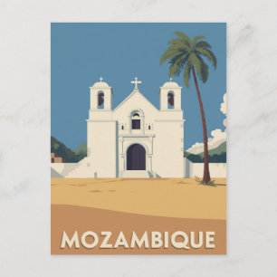 Postal Póster de viaje vintage de Mozambique Arte de igle