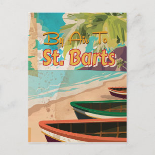 Postal Póster de viaje vintage de San Bartolomé